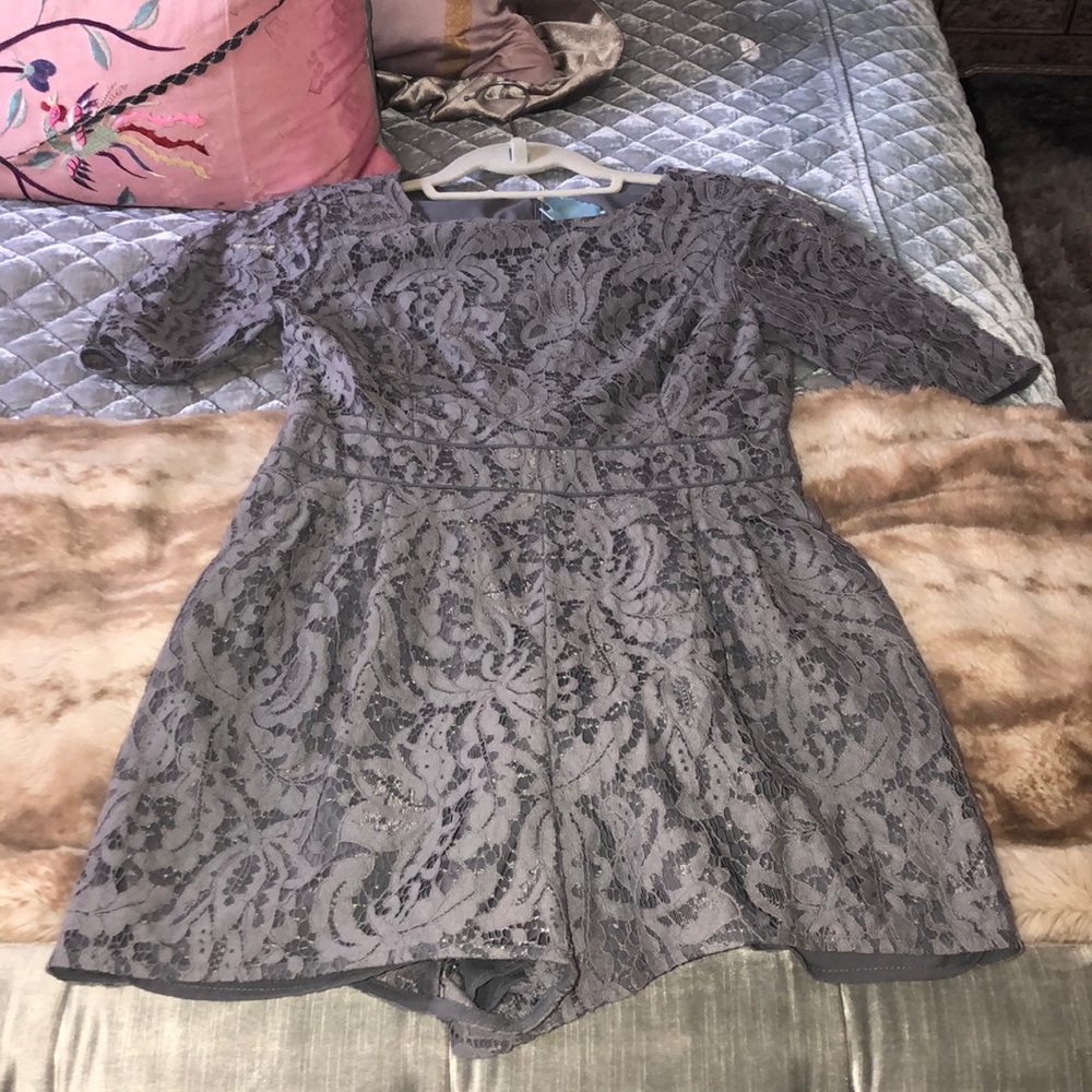 Lace Grey Romper